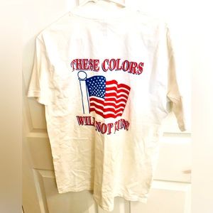 Vintage September 9-11 “These Colors Will Not Run” White T-Shirt Adult L Unisex